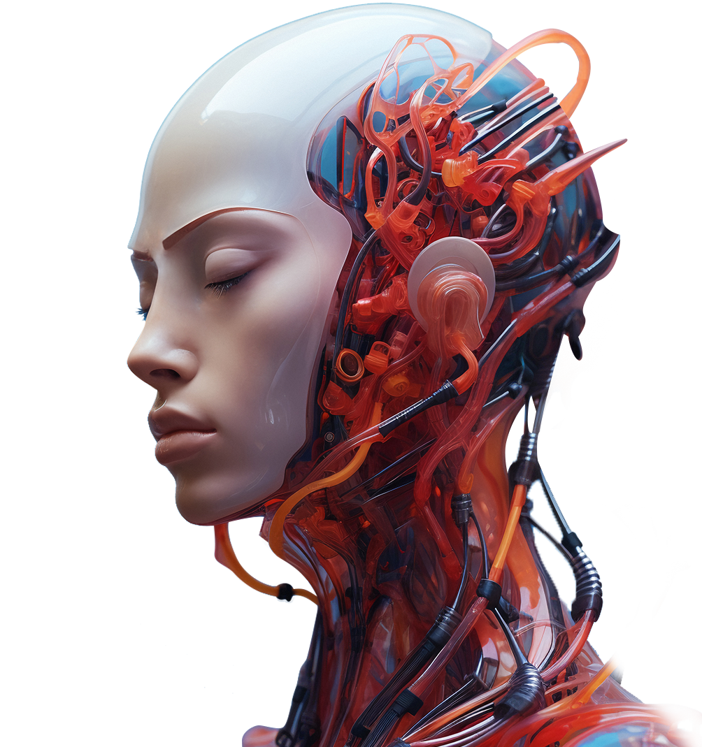 AIVOLUTION Conference εικόνα με ένα πρόσωπο AI ROBOT AIVOLUTION Conference εικόνα με ένα πρόσωπο AI ROBOT